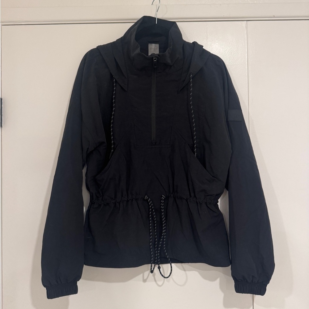 Calia by Carrie Underwood Black Lightweight Hooded Rain Anorak Jacket
